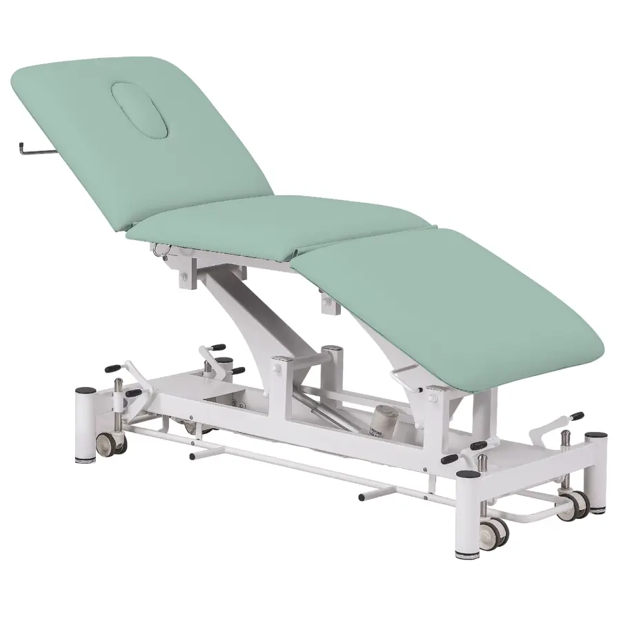 FYZIO 38, lehátko vyšetřovací zdravotní, ovladání nožním rámem, 3-segmentové, elektricky stavitelné,